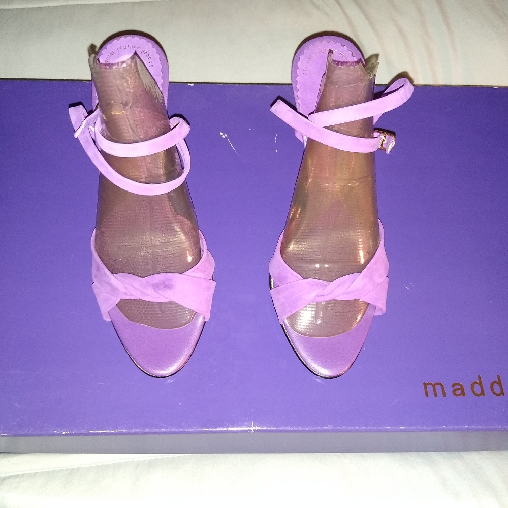 Purple open toe dress sandals
